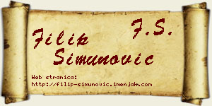 Filip Simunović vizit kartica